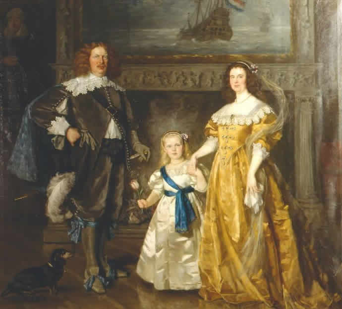 Hendrik, Juliana en Wilhelmina